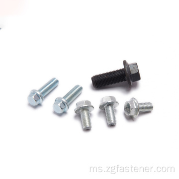 DIN6921 Blue White Zinc Hexagon Bolt dengan Flange